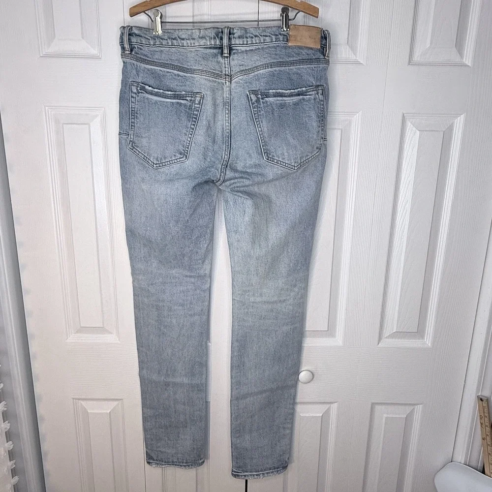 Purple Brand Jeans P001 Skinny‎ Fit Light Blue Wash Distressed 36X31